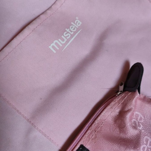 Mustela bag for all uses like new, pink cotton canvas