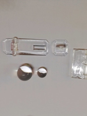 Plexiglass accessories new, hinges, latch, knobs