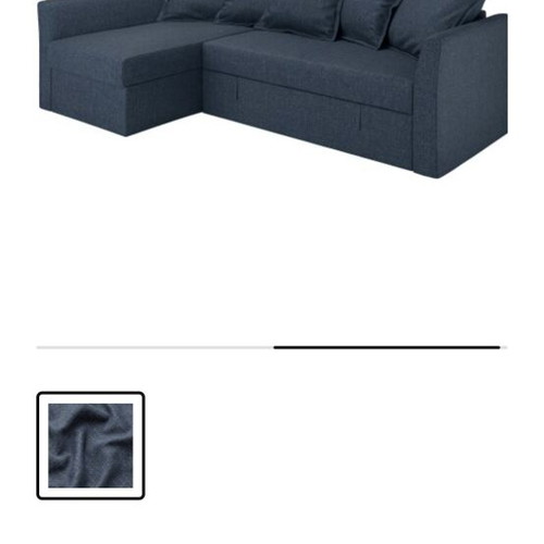 IKEA HOLMSUND corner sofa bed used with storage and washable covers