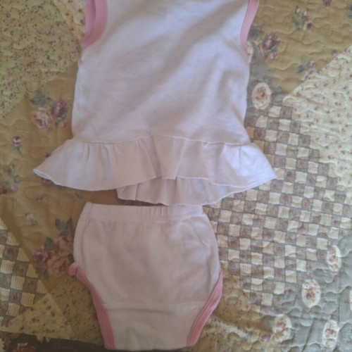 Cotton baby set white with smiley face