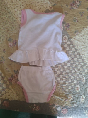 Cotton baby set white with smiley face