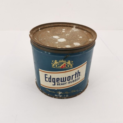 Edgeworth metal tin used, 1960s era