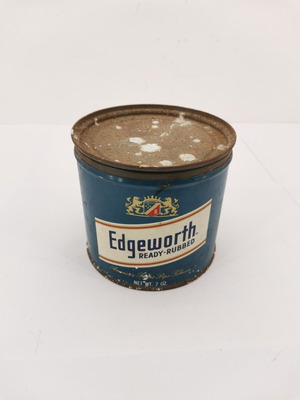 Edgeworth metal tin used, 1960s era