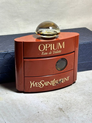 Yves Saint Laurent Opium Eau de Toilette 60ml used, vintage decorative empty bottle