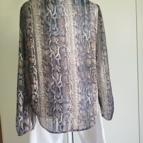 Μπλούζα Billy Sabbado με σατέν υφή και print φιδιού, XL