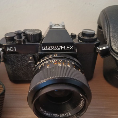 Revueflex AC-1 (Chinon Memotron) analog camera with Revuenon Special 35mm f2.8 lens used