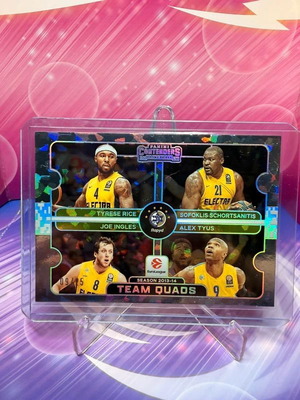 Panini Contenders Euroleague Basketball Maccabi Tel Aviv Team Quads new
