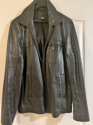 Angela Collection leather jacket used, size L, black