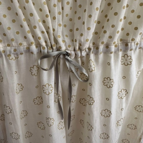 Attrattivo dress pastel yellow polka dot like new with waist belt