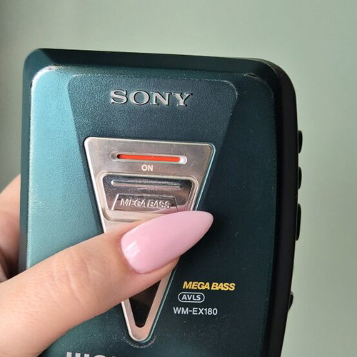 Sony Walkman WM-EX180 Megabass AVLS used, rare petrol color