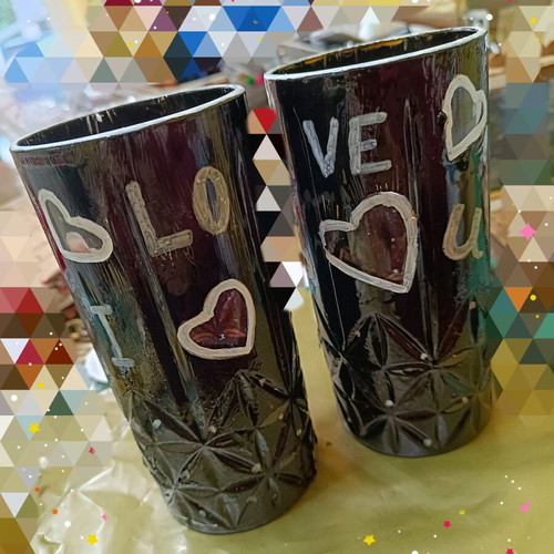 Decorative glasses for couple new