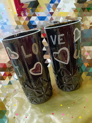 Decorative glasses for couple new