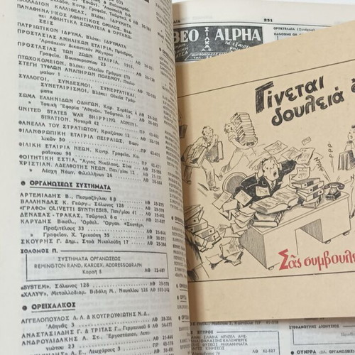 Anonymous Greek Telephone Company 1947 Professional Subscriber Directory used