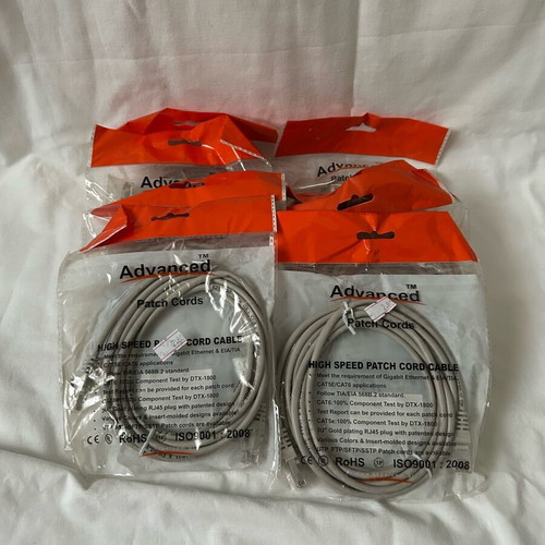 Ethernet cables CAT5e 3m new, gray color