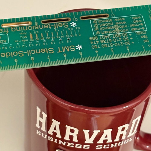 Harvard Business School mug like new with pencil and 4 coasters