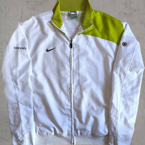 Nike Total 90 Track Jacket men’s large like new, white-acid green