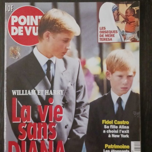 Point de Vue magazine September 1997 Princess Diana William & Harry