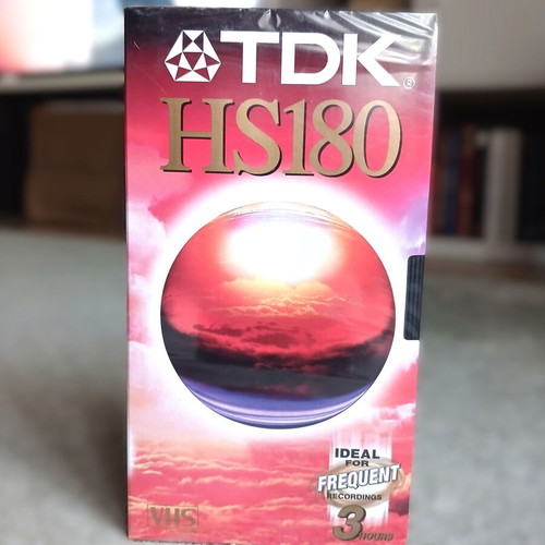 TDK HS180 VHS Tape sealed, high quality standard, 3 hours