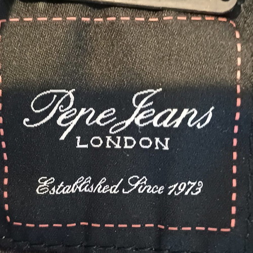 Pepe Jeans leather jacket used, brown, size M
