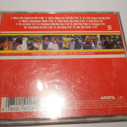 Five CD album used, pop rap and europop