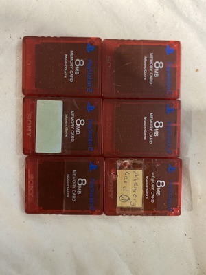 Memory cards for PlayStation 2 like new, pack of 6