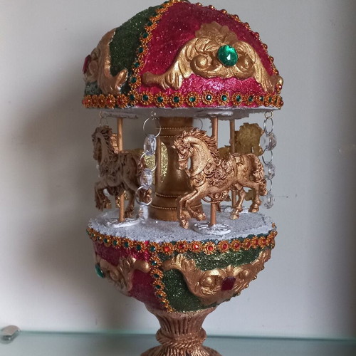 Christmas carousel new with polystyrene ball 34×15 cm