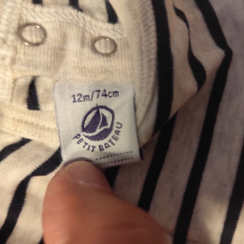 Petit Bateau baby short-sleeve shirt like new, 12 months, 74cm