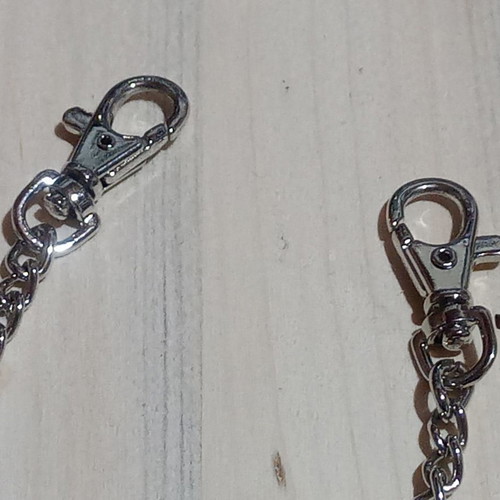 Replacement chain used, stainless steel, metallic anthracite color