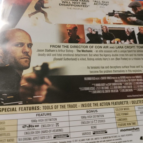 The Mechanic Blu-Ray like new, action crime adventure
