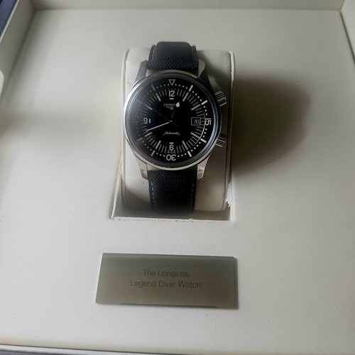 Longines Legend Diver 42mm Automatic watch like new, black