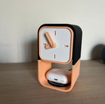 Clock Dock Station new, 3D printed organizer with clock and headphone stand