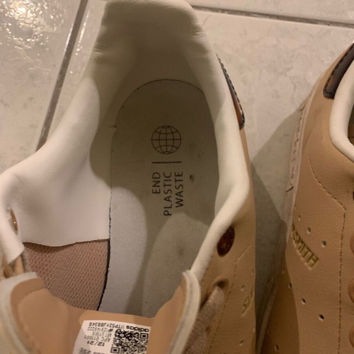 Adidas Stan Smith shoes size 38 like new salmon with leopard detail