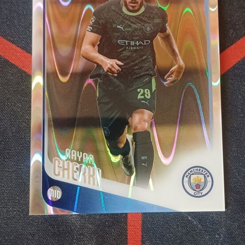 Topps Chrome UEFA Club Competitions 2025/26 Rayan Cherki RayWave Refractor Manchester City