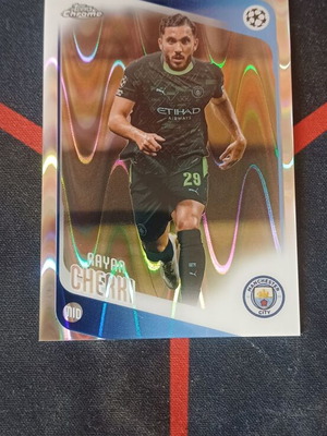 Topps Chrome UEFA Club Competitions 2025/26 Rayan Cherki RayWave Refractor Manchester City