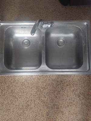 Double kitchen sink inox used, good condition