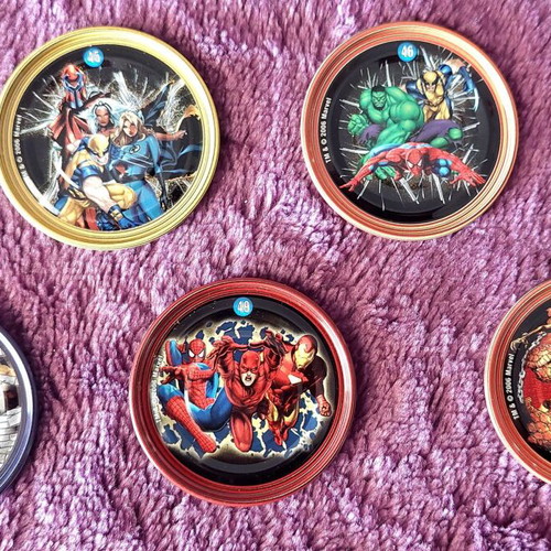 Marvel Heroes XL collectible metal caps set 41-50