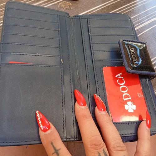 Doca wallet new, blue with minor wear