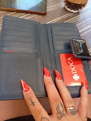 Doca wallet new, blue with minor wear