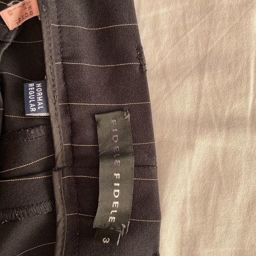 Fidele women's pants black with beige stripes like new