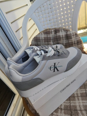 Calvin Klein Ανδρικά Sneakers Λευκό/Γκρι Μέγεθος 43 Νέα