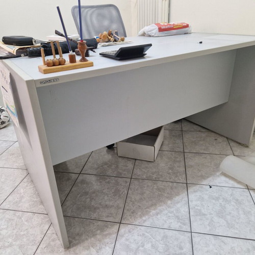 Dromeas office desk like new with 3 metal drawers