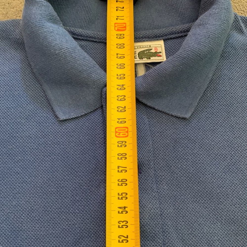 Lacoste polo shirt medium blue, made in France, 90s