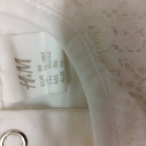 H&M short-sleeve shirt 86cm 12-18m like new with lace