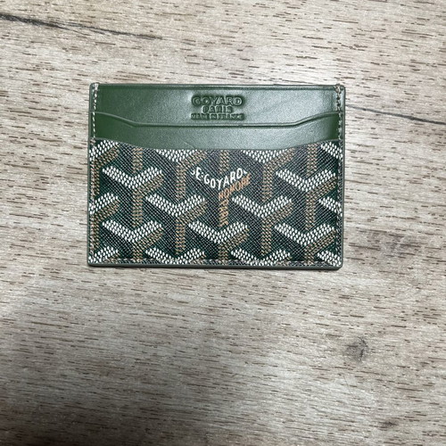 Goyard card holder, green
