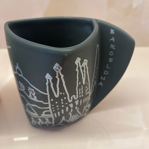 Souvenir Barcelona mug set inspired by Antoni Gaudí architecture