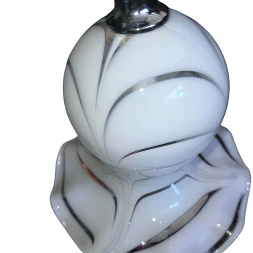 Vintage opaline glass ceiling light 60s like new, Murano style Ø38
