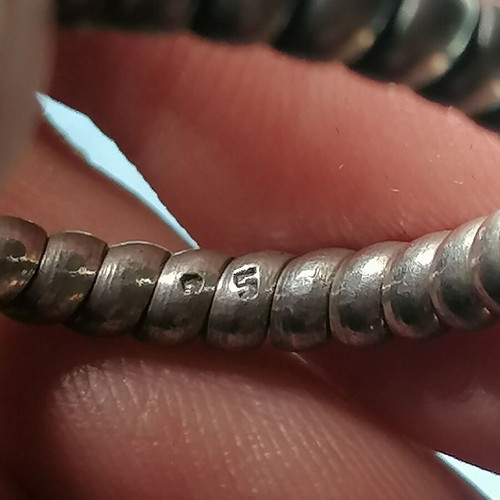 Men's silver 925 twisted ring new