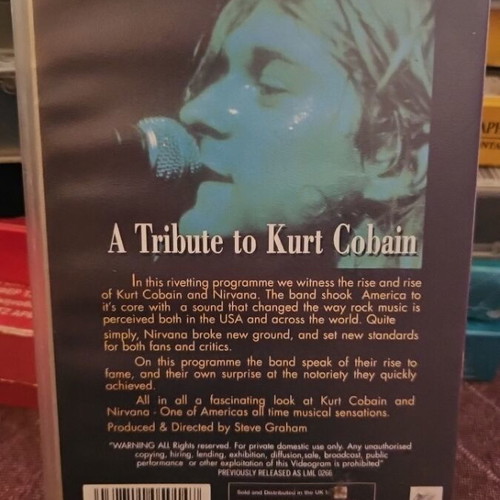 Nirvana Teen Spirit VHS tape like new, tribute to Kurt Cobain