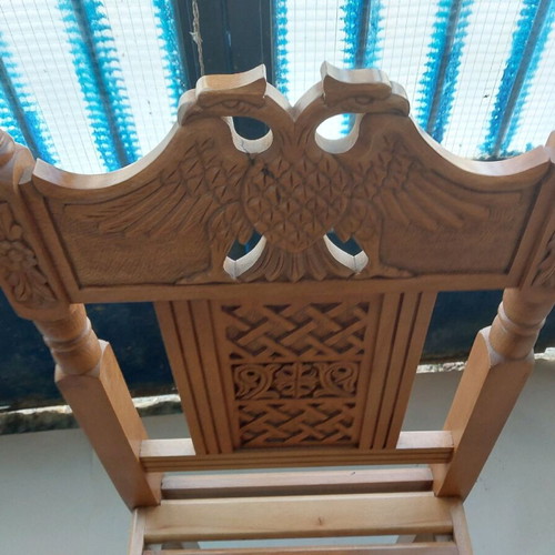 Wooden carved church chair new