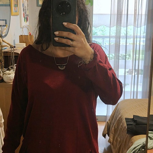 Lipsy London thin sweater brick red like new